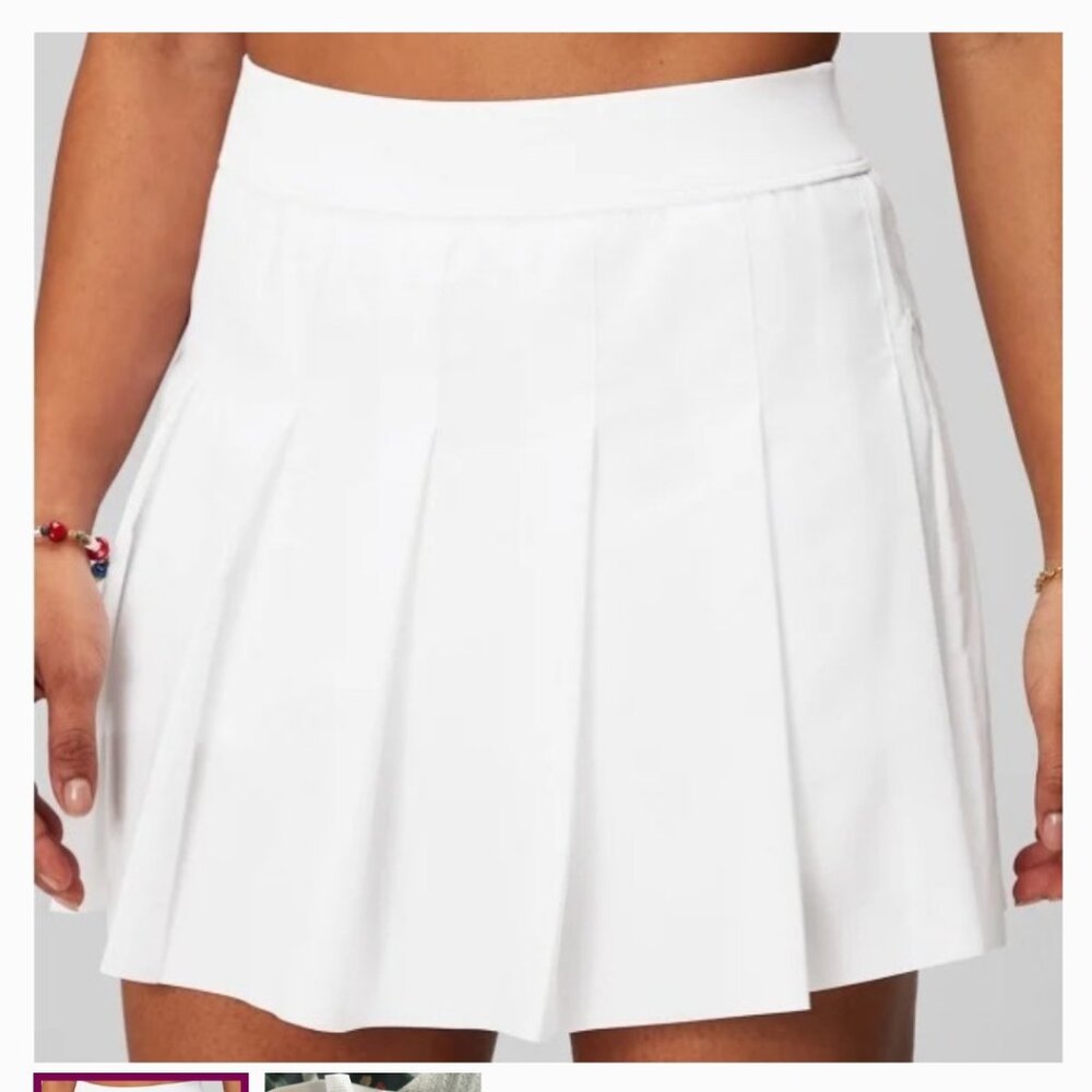 White Fabletics Tennis Skirt (new)